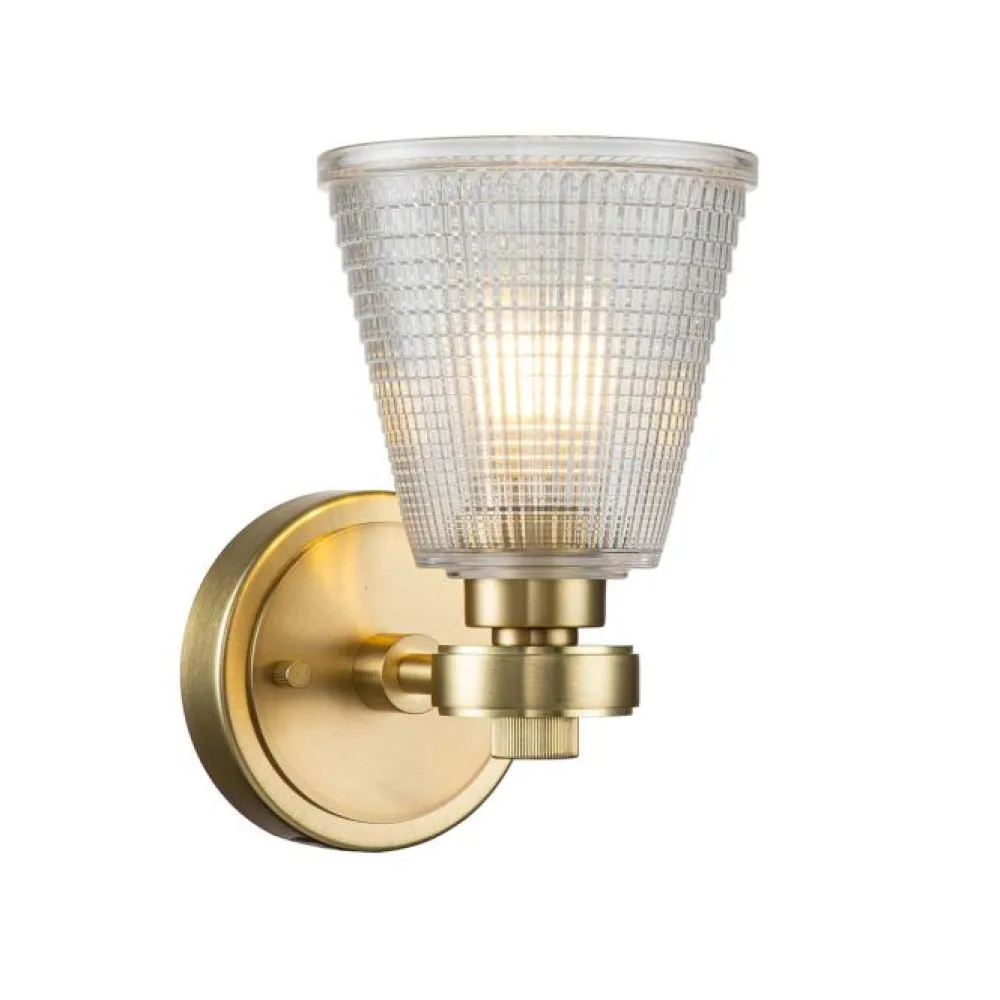 New Elstead Lighting Gunnislake 13cm badrumslampa Borstad mässing
