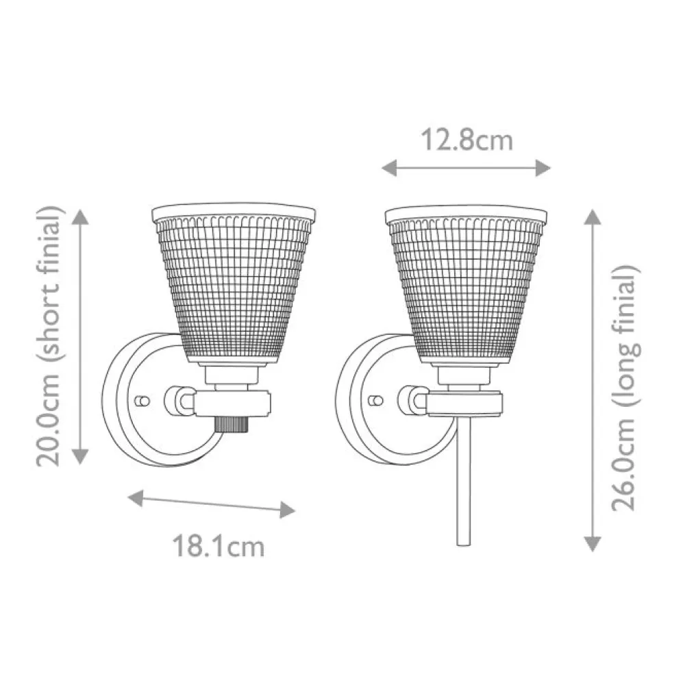 New Elstead Lighting Gunnislake 13cm badrumslampa Borstad mässing