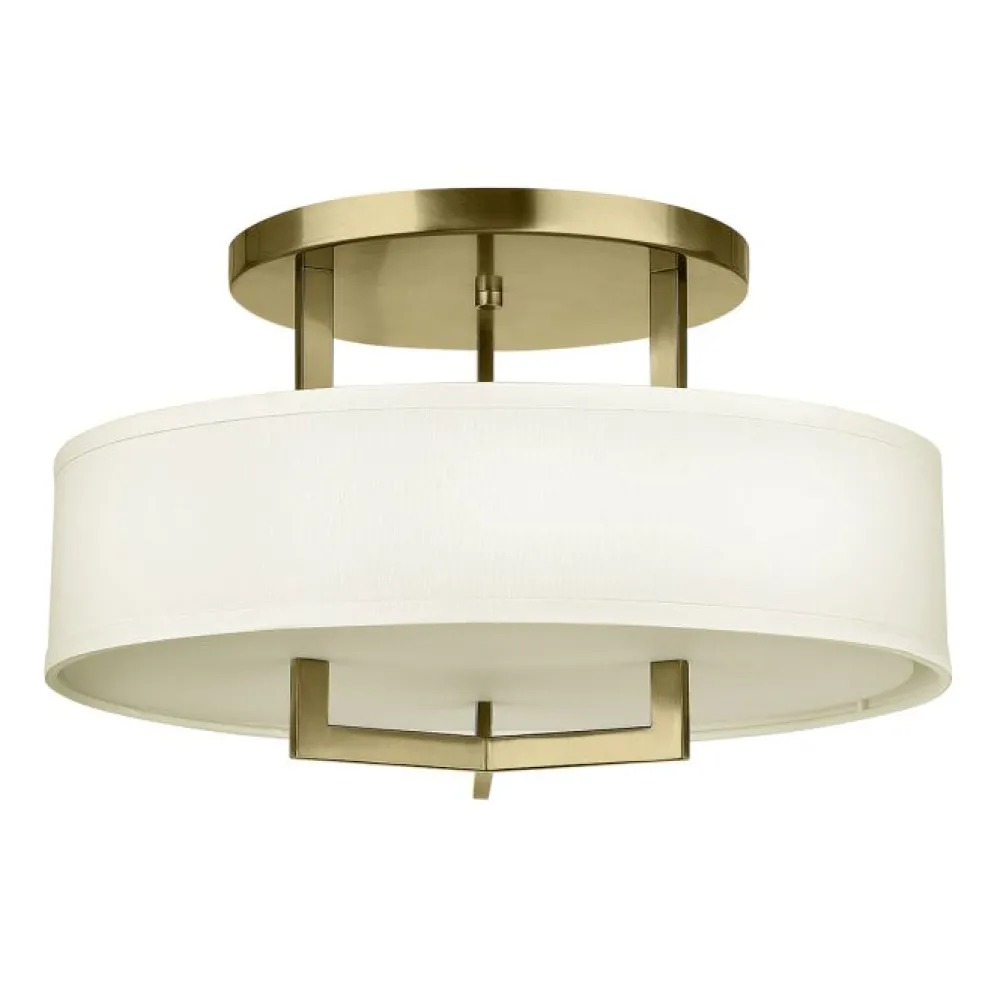 Hot Elstead Lighting Hampton Ø50 plafond Borstad mässing