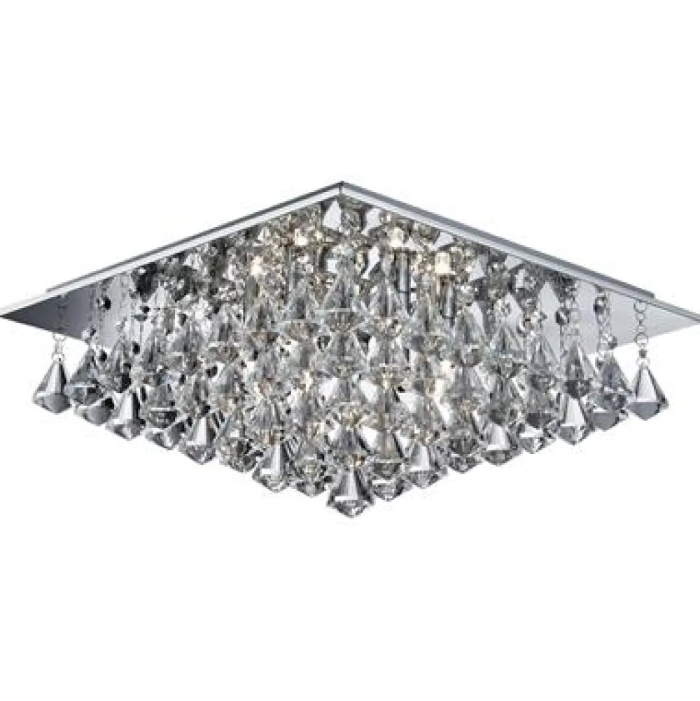 Clearance Searchlight Hanna 44cm kristall Krom