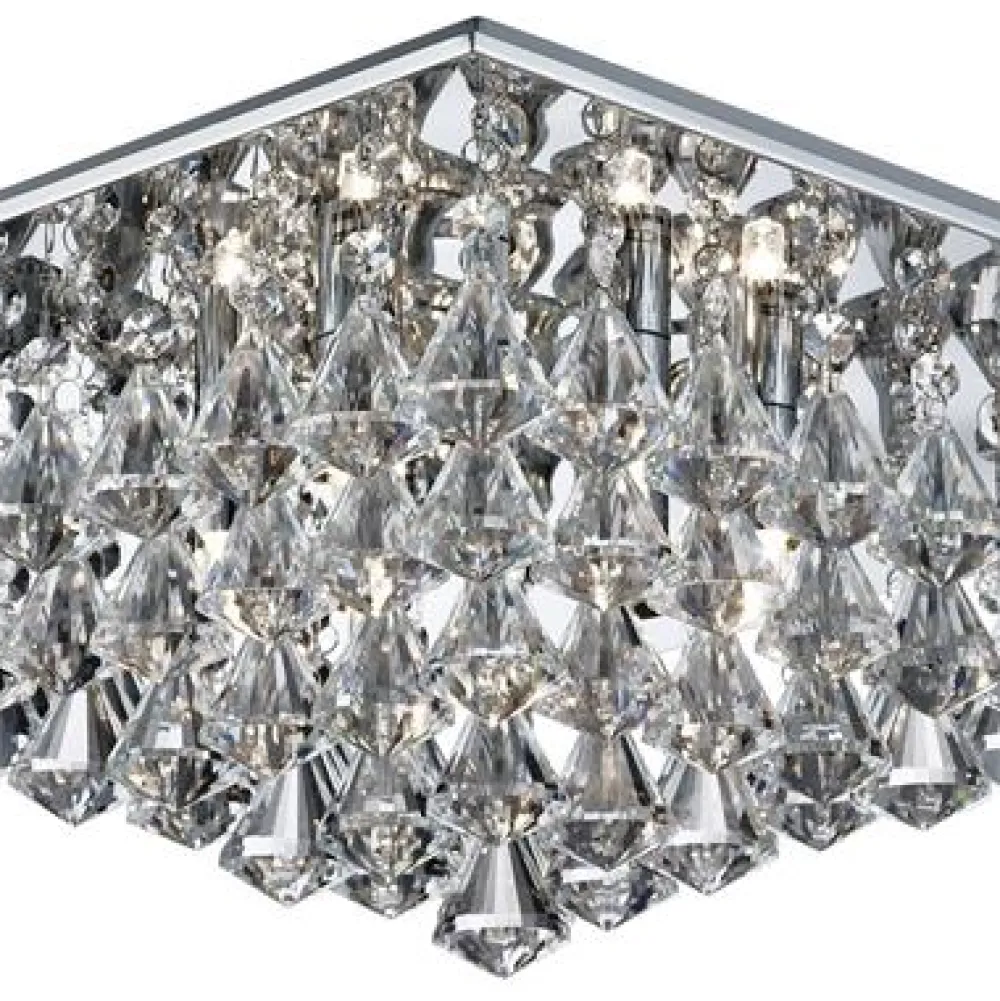 Clearance Searchlight Hanna 44cm kristall Krom