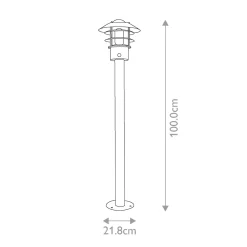 Online Elstead Lighting Helsingor PIR 100cm pollare Svart