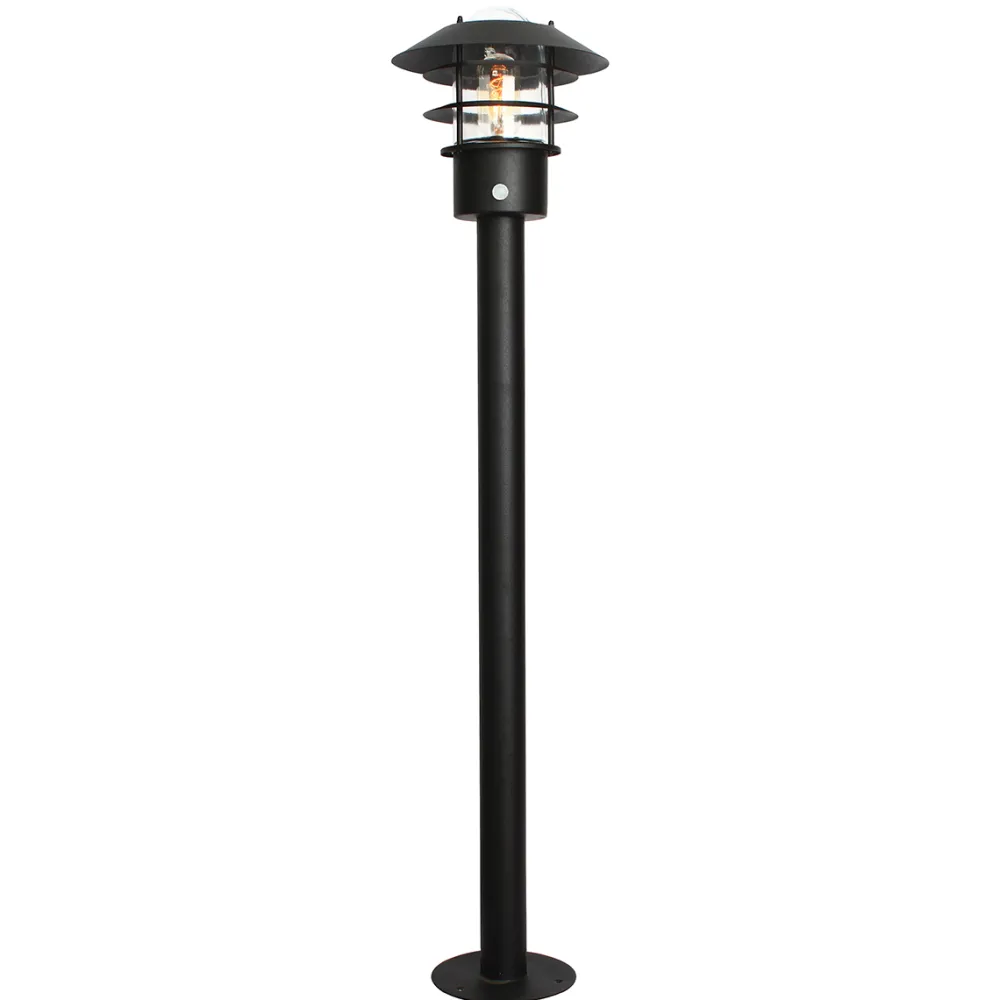 Online Elstead Lighting Helsingor PIR 100cm pollare Svart