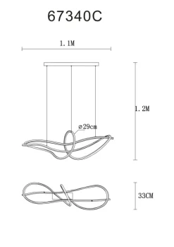 Globo Lighting Iduna 110cm taklampa