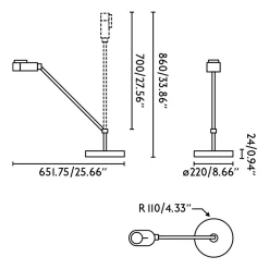 Best Faro Barcelona Inviting 86cm skrivbordslampa