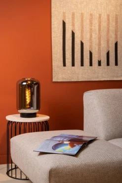 Hot Lucide Joanet 35cm bordslampa Rökfärgad