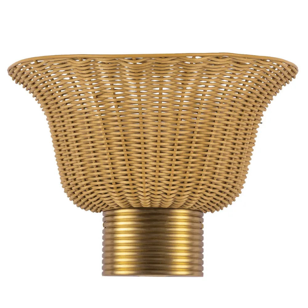 Best Elstead Lighting Kai 25cm vägglampa Natur