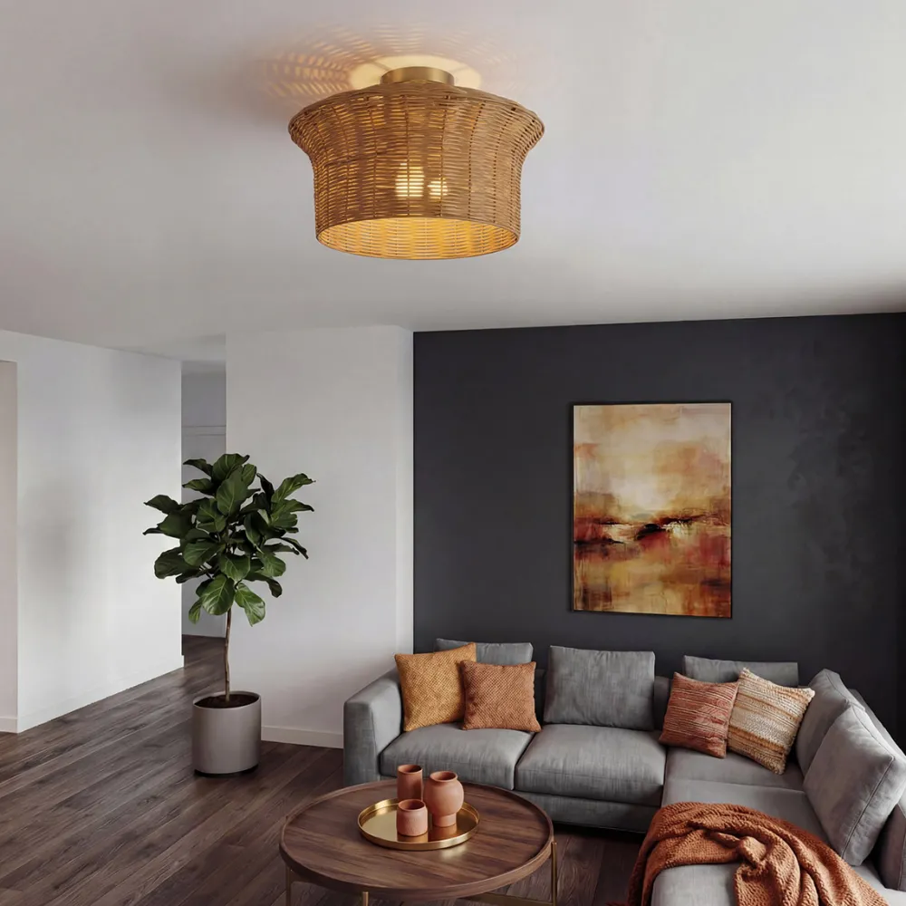 Clearance Elstead Lighting Kai Ø40 plafond Natur