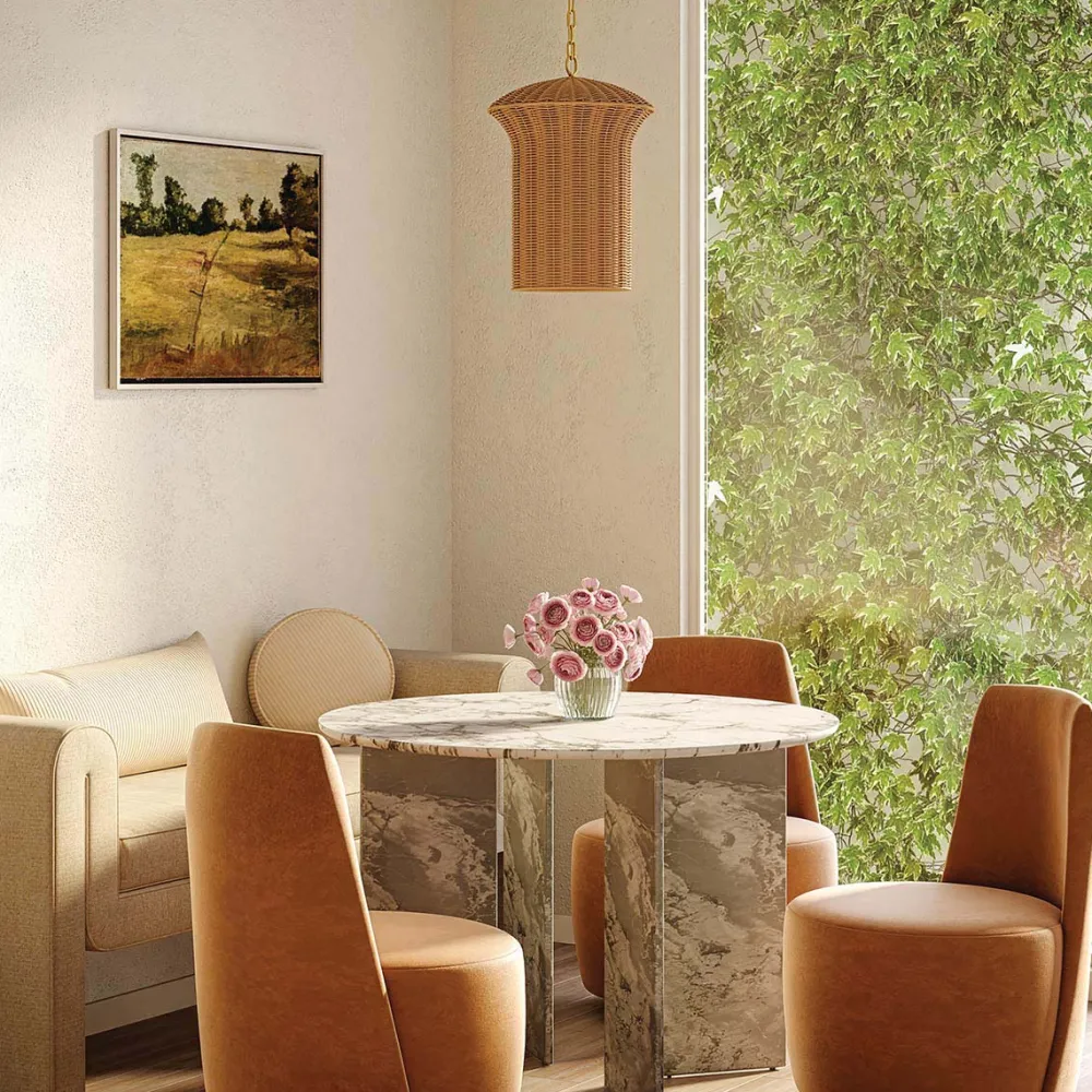 Discount Elstead Lighting Kai Ø28 taklampa Natur