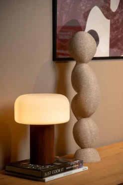 Discount Lucide Kenan 28cm bordslampa Trä