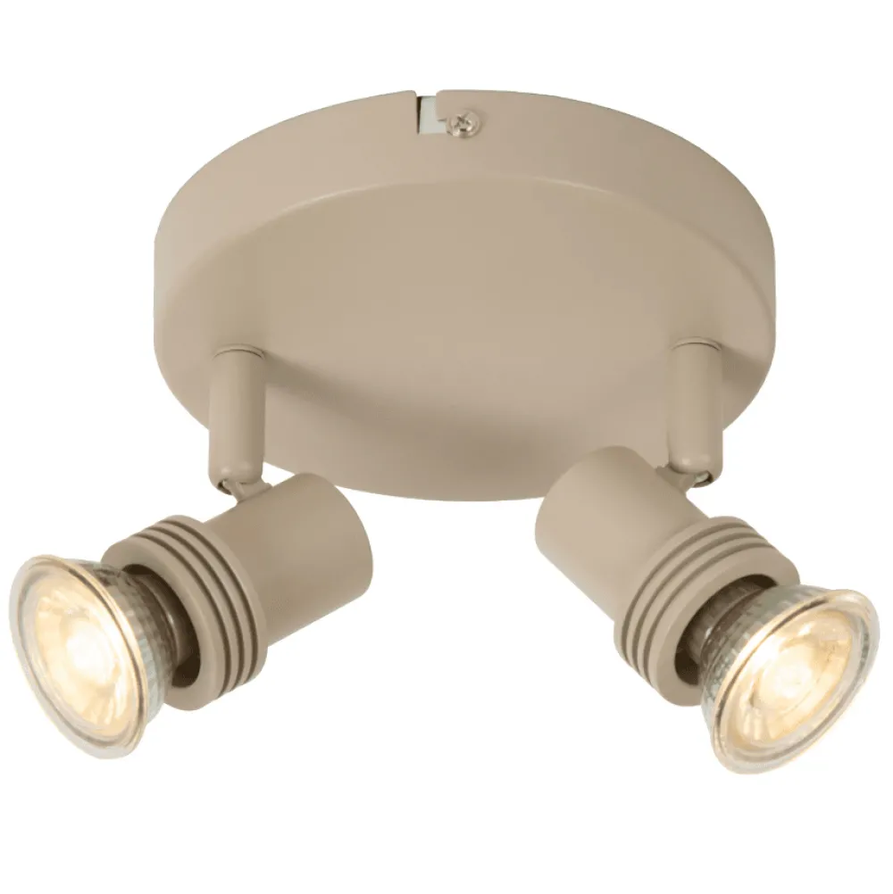 Outlet Lucide Kianti 2 spotlight Taupe