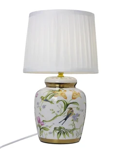 Hot Cottex Klassisk grön 44cm bordslampa Vit