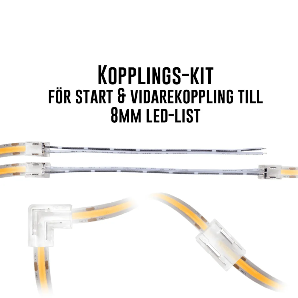 Online Designlight Kopplings-kit till Cobby 8mm
