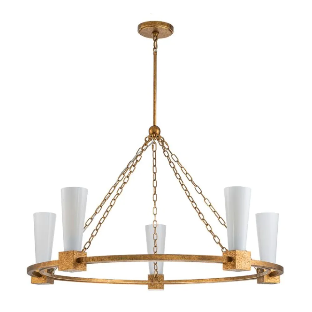 Hot Elstead Lighting Kristy Ø106 taklampa Guld