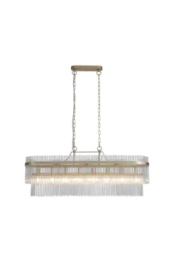 Clearance Searchlight Lara 98cm kristall Borstad guld