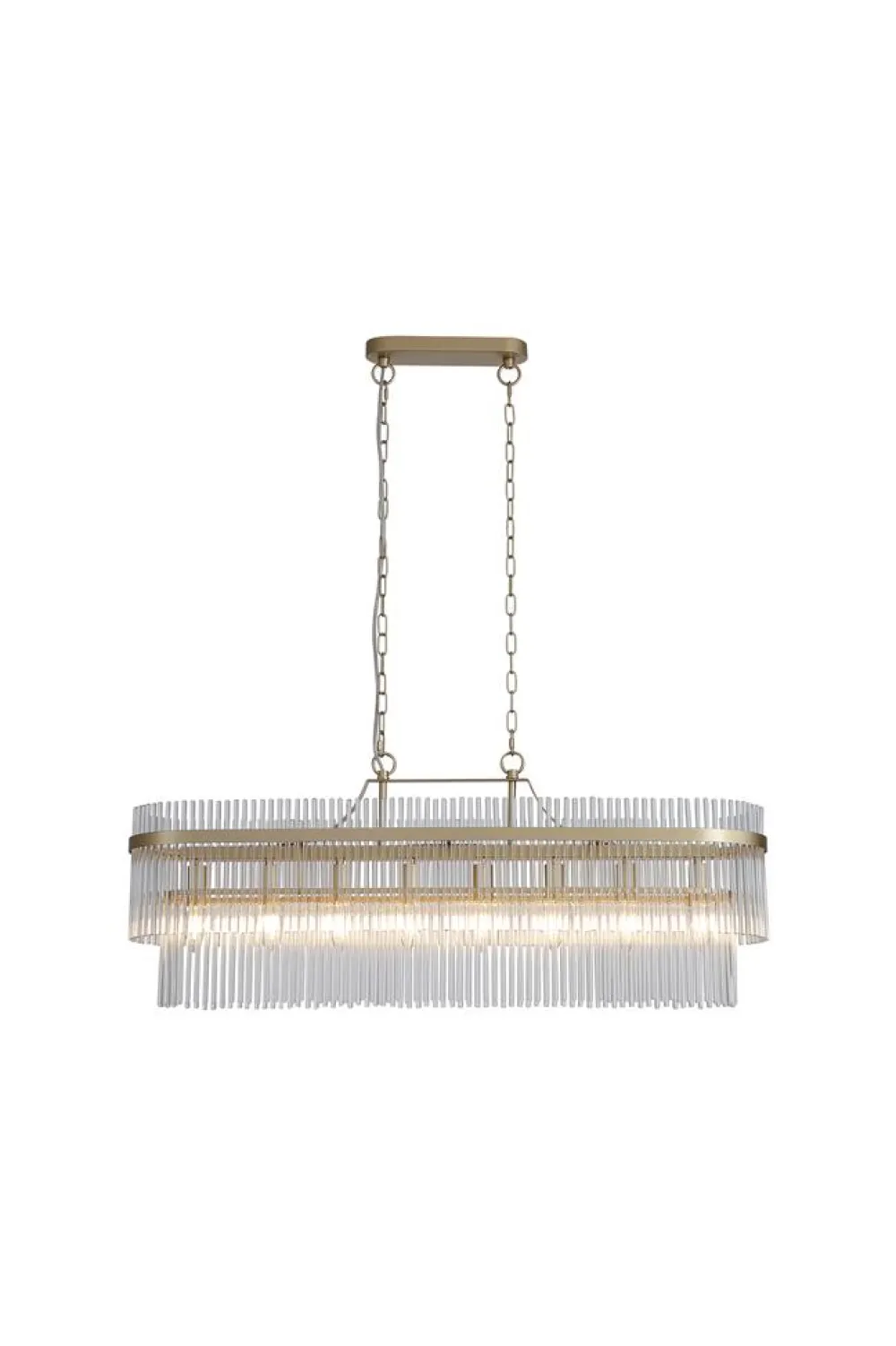 Clearance Searchlight Lara 98cm kristall Borstad guld