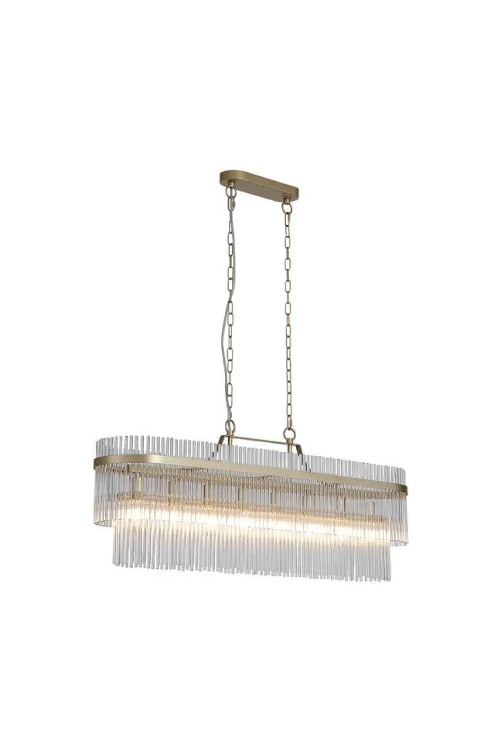Clearance Searchlight Lara 98cm kristall Borstad guld