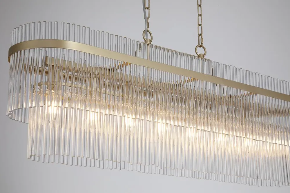 Clearance Searchlight Lara 98cm kristall Borstad guld