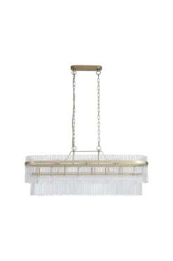 Clearance Searchlight Lara 98cm kristall Borstad guld
