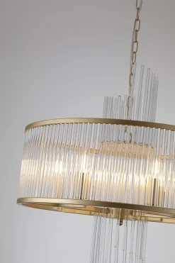 New Searchlight Lara Ø55 kristall Borstad guld
