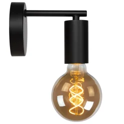 Hot Lucide Leanne 15cm vägglampa Svart