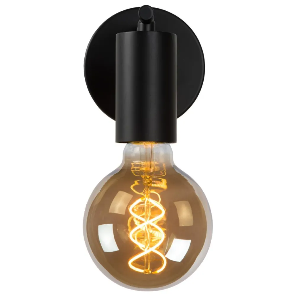 Hot Lucide Leanne 15cm vägglampa Svart