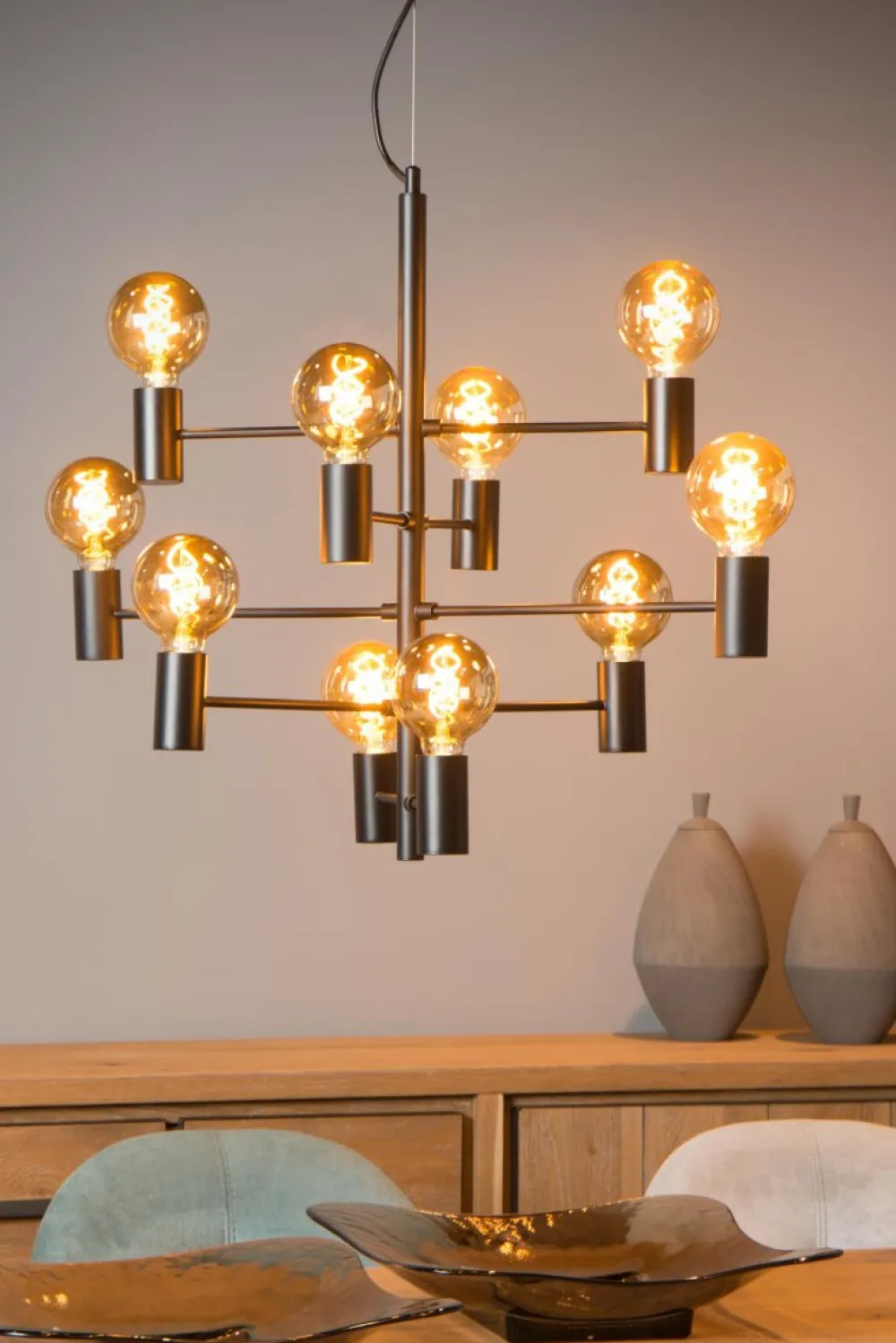 Outlet Lucide Leanne Ø65 taklampa Svart