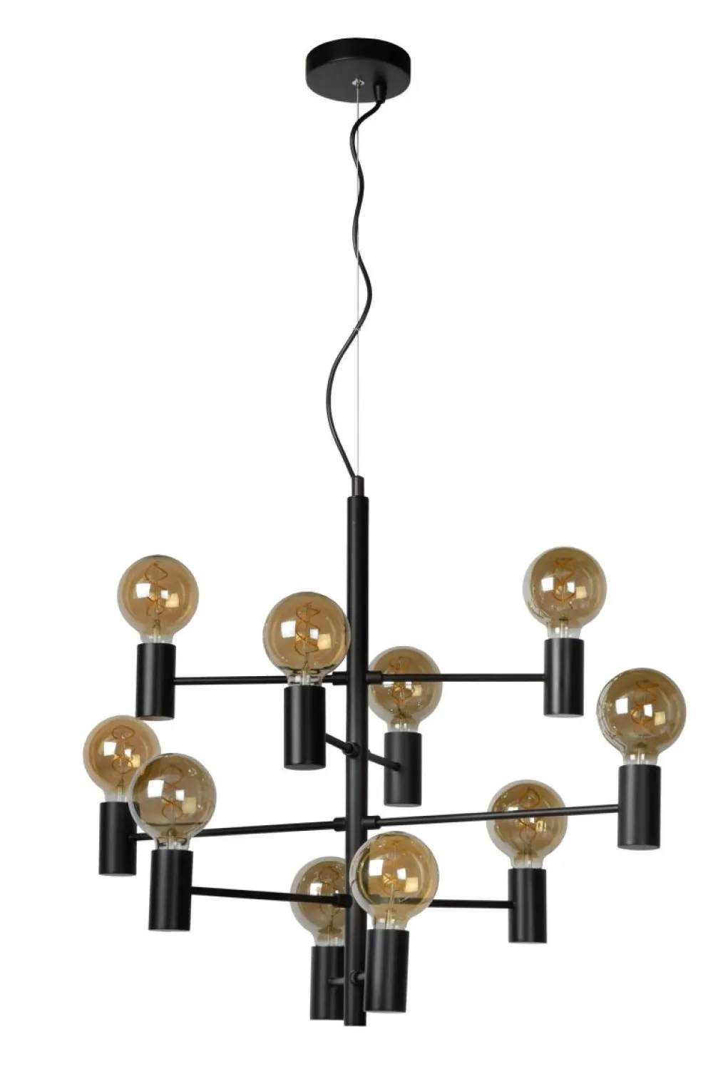 Outlet Lucide Leanne Ø65 taklampa Svart