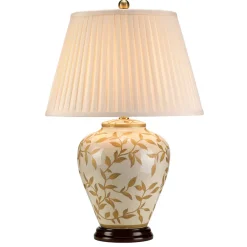 Discount Elstead Lighting Leaves 62cm bordslampa Guld