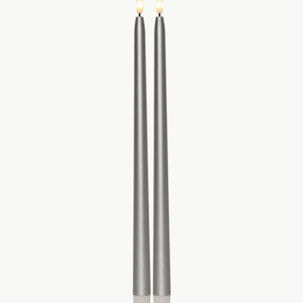 Online Star Trading LED Antikljus Flamme Metal 40cm