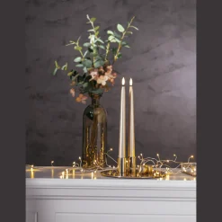 Best Star Trading LED Antikljus Flamme Metal 28cm