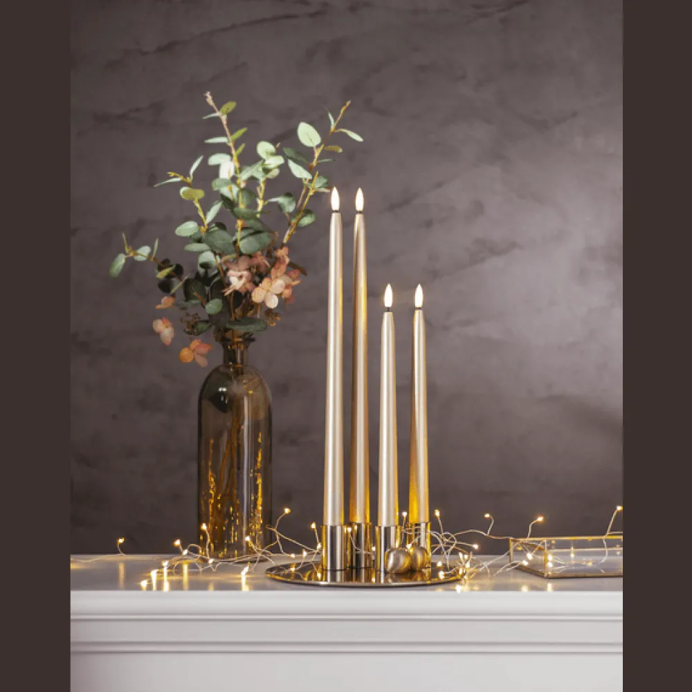 Sale Star Trading LED Antikljus Flamme Metal 40cm