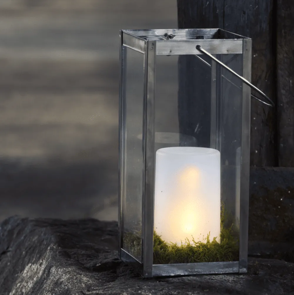 Sale Star Trading LED Blockljus Flame Vit