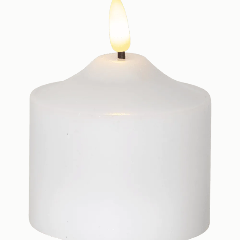 Outlet Star Trading LED Blockljus Flamme Vit