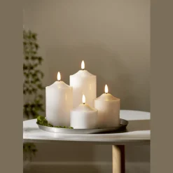 Outlet Star Trading LED Blockljus Flamme Vit