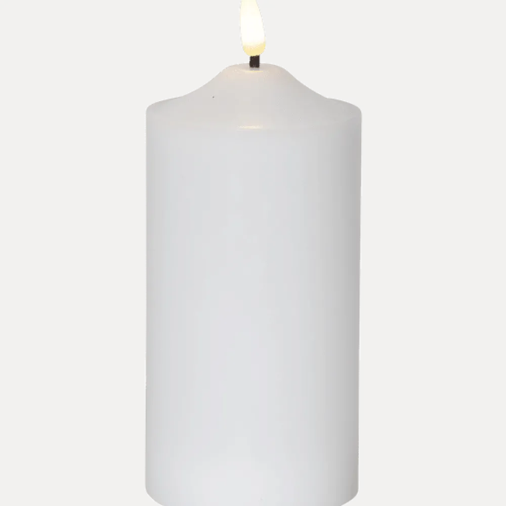 Best Star Trading LED Blockljus Flamme Vit