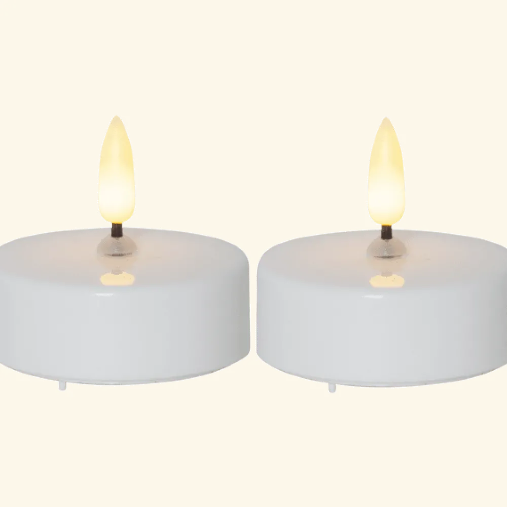 Clearance Star Trading LED Värmeljus Flamme Vit