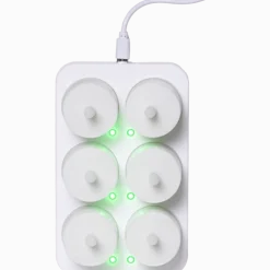 Hot Star Trading LED Värmeljus 6-pack Flamme Charge Set Vit