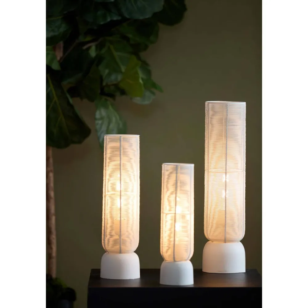 Clearance Light & Living Lezuza 60cm bordslampa Krämvit