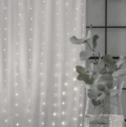 Star Trading Ljusgardin Dew Drop 2m Silver