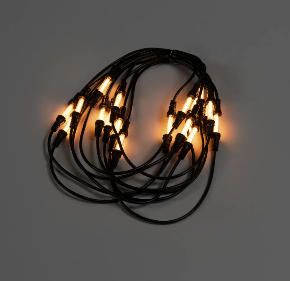 Hot Konstsmide Ljusslinga startset amber 6m Svart