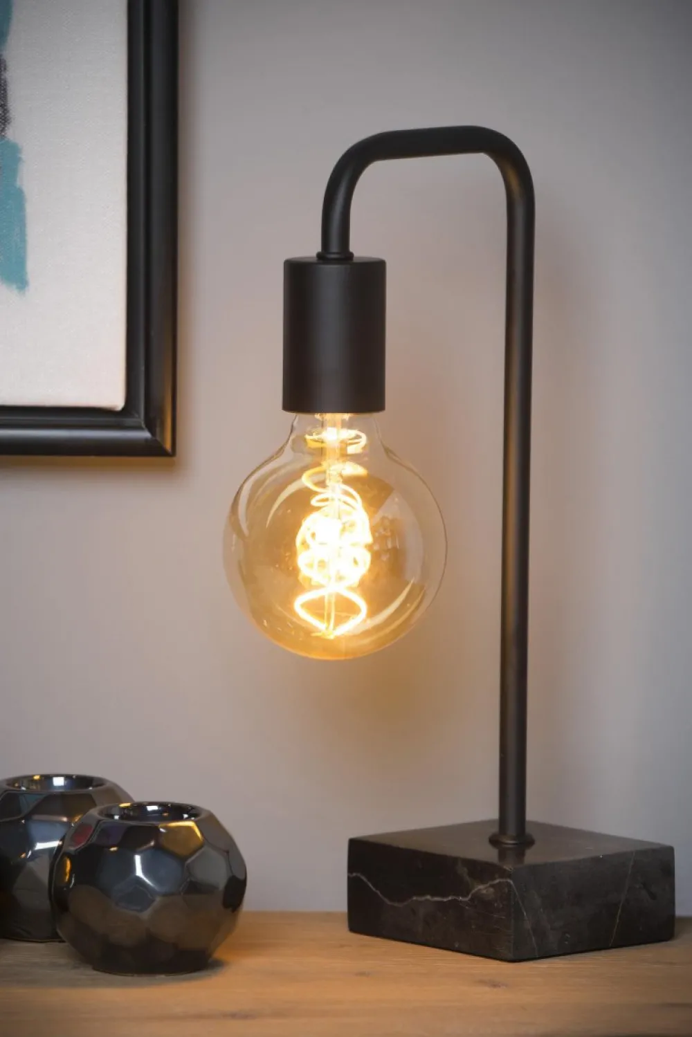 Clearance Lucide Lorin 35cm bordslampa Svart