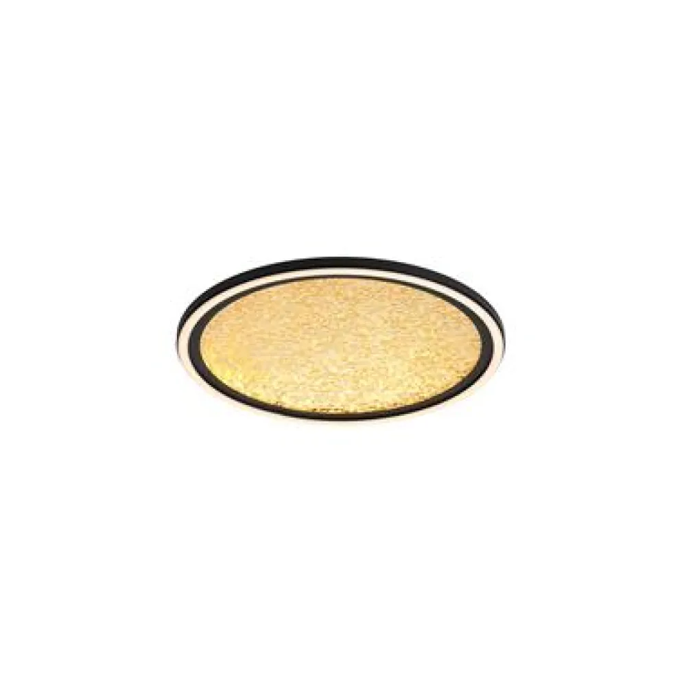 Outlet Searchlight Luna Ø40 plafond Svart/guld