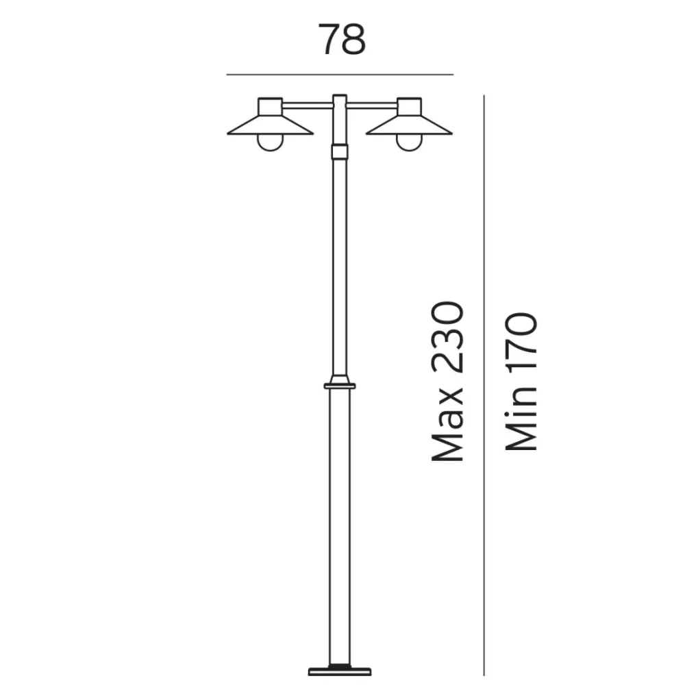 Clearance Norlys Lund 230cm stolpe