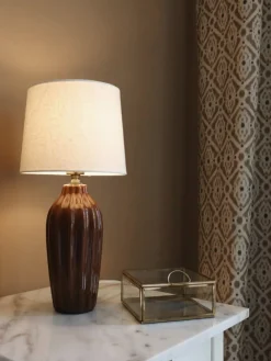 New PR Home Lyon 40cm bordslampa Brun