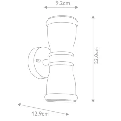 Outlet Elstead Lighting Malvern 23cm utelampa Svart