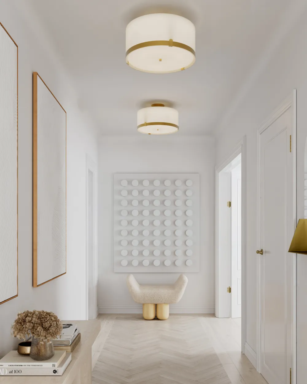 Clearance By Rydéns Marcel Ø40 plafond Vit/mässing