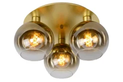 New Lucide Marius Ø50 plafond Mattguld/mässing