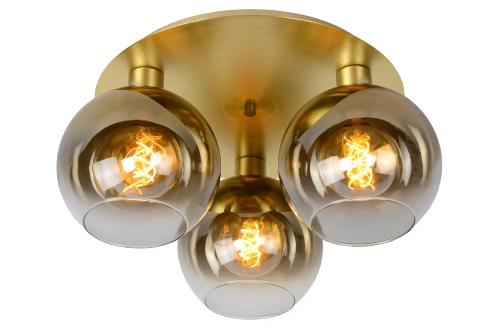 New Lucide Marius Ø50 plafond Mattguld/mässing