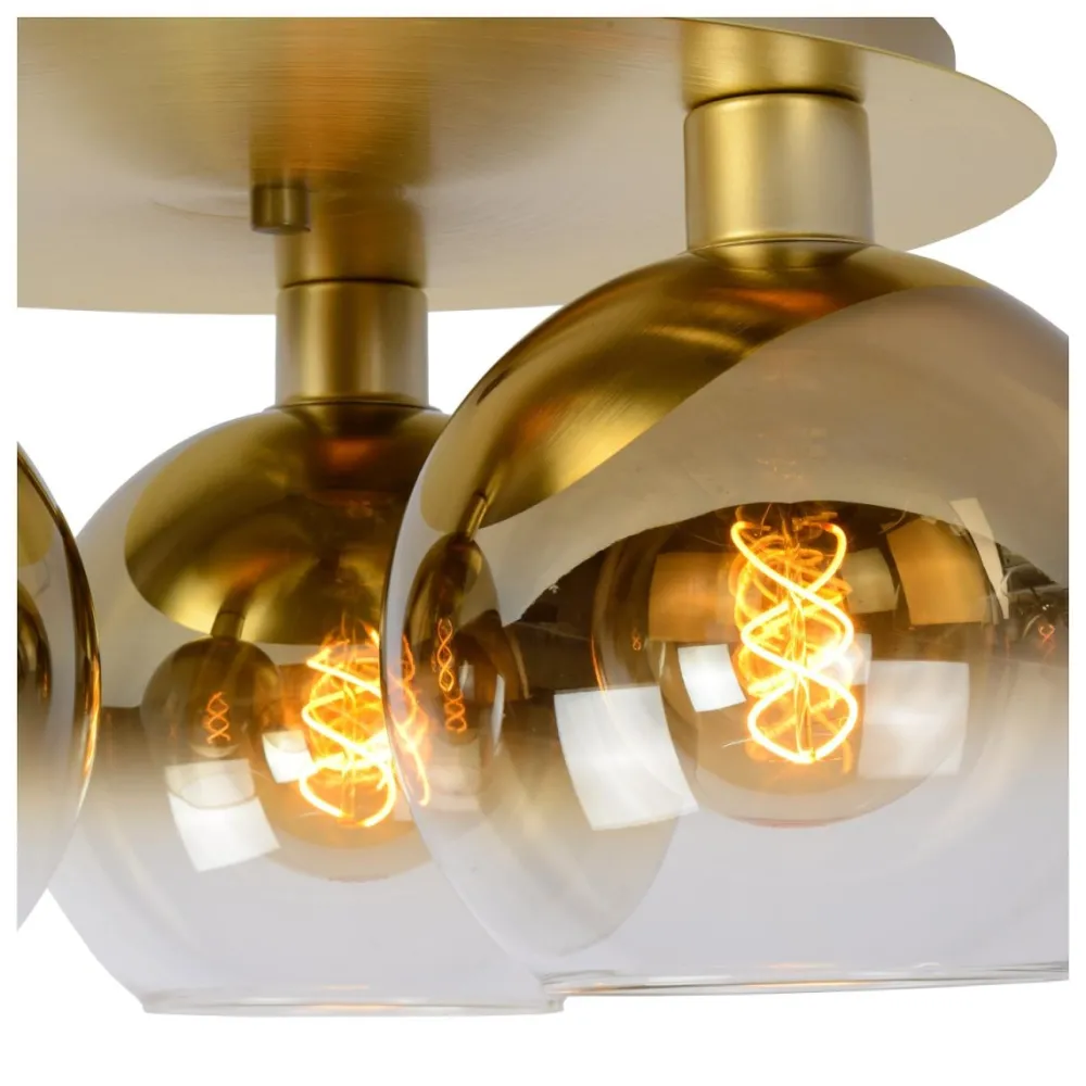 New Lucide Marius Ø50 plafond Mattguld/mässing